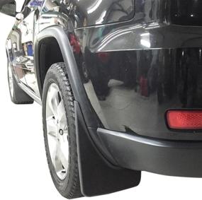 img 3 attached to 🚗 Jeep Grand Cherokee 2011-2020 Mud Flaps Mud Guards - Red Hound Auto Splash Molded Front Rear 4pc Set