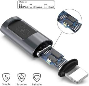 img 1 attached to 🔌 Stouchi 2 Pack USB C (женский) к iOS (мужской) адаптер 5V 2.4A Быстрая зарядка Тип C к iOS конвертер - Совместим с Phone 12 Pro / 12 Mini / Xs max / 11 / 8 / 7 Plus 6s 6s Plus 6 - Эффективное решение для зарядки