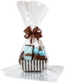 img 1 attached to Affordable 10-Pack Large 18x30 🎁 Clear Cellophane Bags for Gift Baskets