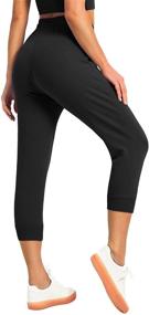 img 2 attached to SPECIALMAGIC Women's Capri Jogger Pants: Comfy Sweatpants with Drawstring Waist & Side Pockets