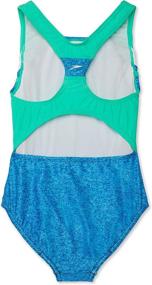 img 3 attached to 👙 Speedo Girls' One Piece Swimsuit with Infinity Splice and Thick Straps