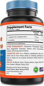 img 1 attached to Новая питательная добавка Nova Nutritions L-Аргинин L-Цитруллин 1000 мг - Усиливает расслабление мышц - 120 таблеток