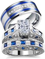 wedding ring set engagement stainless women's jewelry in wedding & engagement logo