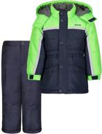 🎿 stay warm and stylish: london fog boys' ski jacket & ski pant 2-piece snowsuit logo