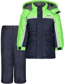 img 2 attached to 🎿 Stay Warm and Stylish: LONDON FOG Boys' Ski Jacket & Ski Pant 2-Piece Snowsuit