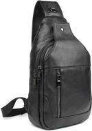 il classico: italian leather daypack for versatile shoulder crossbody use logo