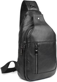 img 4 attached to Il Classico: Italian Leather Daypack for Versatile Shoulder Crossbody Use