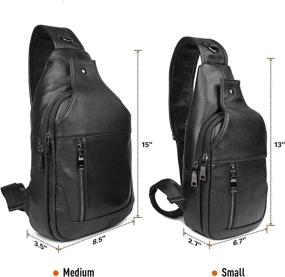 img 2 attached to Il Classico: Italian Leather Daypack for Versatile Shoulder Crossbody Use