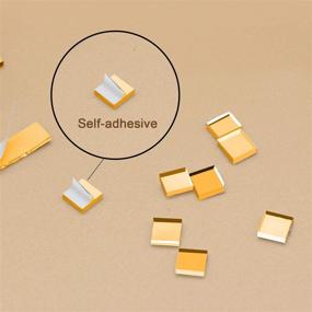 img 1 attached to 🔶 AIVS Self-Adhesive Real Glass Craft Mini Square & Round Mirrors Mosaic Tiles/Stickers - DIY Craft Decoration, Gold, 10 x 10 mm, 1500 Pieces