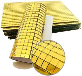 img 3 attached to 🔶 AIVS Self-Adhesive Real Glass Craft Mini Square & Round Mirrors Mosaic Tiles/Stickers - DIY Craft Decoration, Gold, 10 x 10 mm, 1500 Pieces