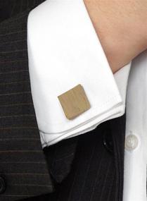 img 2 attached to Salutto Square Cufflinks: Natural Men's Accessories for Enhanced Style and Elegance