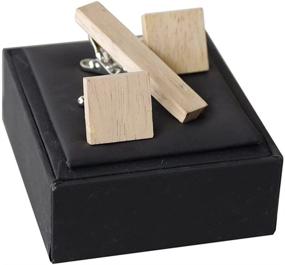 img 1 attached to Salutto Square Cufflinks: Natural Men's Accessories for Enhanced Style and Elegance