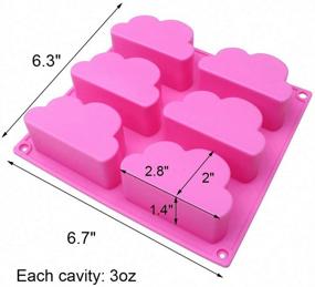 img 3 attached to 2-пакетная форма для кексов из силикона "Облако" - идеально подходит для муссовых тортов, желе, мыла, воска, плавления карандашей, бомб для ванны, плиток для лосьонов и льда.