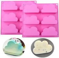 2-pack cloud cupcake silicone molds - ideal for mousse cakes, jello, soaps, wax, crayon melts, bath bombs, lotion bars, and ice cubes logo