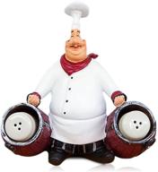 👨 resin decorative ornaments for kitchen décor - cook statue with toothpick holder, french chef figurines logo