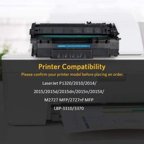 img 1 attached to 🖨️ V4INK High-Quality Toner Cartridge Replacement for HP Q5949A Q7553A - Compatible with HP 1320, 1320n, P2015dn, P2015, P2015n, 3390, 3392, 1160, P2014, M2727nf MFP Printers - Black, 2 Packs