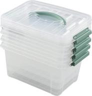 annkkyus 4 pack clear plastic container logo