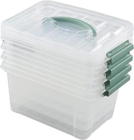 img 4 attached to AnnkkyUS 4 Pack Clear Plastic Container