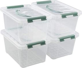 img 1 attached to AnnkkyUS 4 Pack Clear Plastic Container