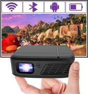 📽️ ultra-compact bluetooth projector: 5g/2.4g wifi, android dlp, airplay, 4d keystone - ideal for outdoor movies, home theater, gaming | hdmi, usb, wireless mirroring | compatible with tv stick, laptop, ps4, smartphone logo