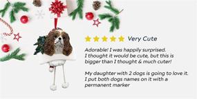 img 2 attached to 🐶 Charming King Charles Ornament: Exquisite Hand-Painted Design with Customizable 'Dangling Legs'