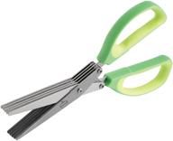 🌿 mastrad herb scissors: stainless steel 5-blade shears for effortless herb cutting - 5x faster with comfort soft grip logo