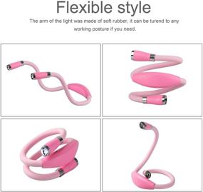 img 1 attached to 📚 Flexible Arm Rechargeable LED Book Light, Neck Hug Lamp with 4 Extra Bright LEDs, 3 Brightness Modes for Bed Reading, Night Jogging, Ideal for Bookworms, Kids, Crafts, Knitting, Travel, BBQ