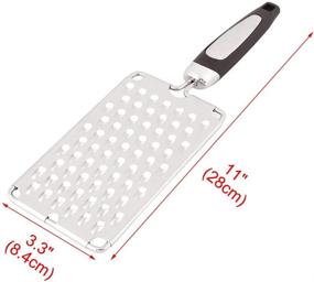 img 3 attached to 🧀 uxcell Plastic-Handle Vegetable Cheese Grater Zester Slicer - Silver-Tone - Ideal for Home and Restaurant Use