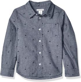 img 4 attached to Boys' Clothing: Amazon Essentials Long Sleeve Poplin Chambray