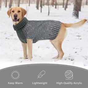 img 1 attached to 🐶 Pedgot Turtleneck Dog Sweater: Stylish Knitted Jumper for Warmth & Fashion Throughout Fall and Winter