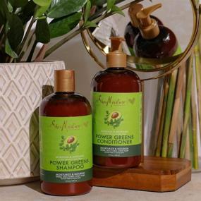 img 1 attached to Shea Moisture Moringa & Avocado Power Greens Shampoo and Conditioner Set (13oz) - Nourishing Hair Care Combo for Healthy, Stronger Hair