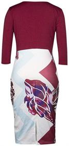 img 2 attached to Sleeve Bodycon Bowknot Floral X Large Women's Clothing