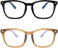 andoilt blue light blocking glasses for women and men - square computer glasses, nerd reading and gaming glasses, eyeglasses frame logo