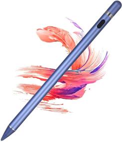 img 4 attached to 🖊️ Digital Stylish Pen Pencil for Touch Screens | Rechargeable Active Stylus Pens | Compatible with Most Capacitive Touch Screens (Blue)