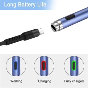 img 3 attached to 🖊️ Digital Stylish Pen Pencil for Touch Screens | Rechargeable Active Stylus Pens | Compatible with Most Capacitive Touch Screens (Blue)