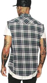 img 2 attached to NUTEXROL Casual Flannel Cotton Sleeveless