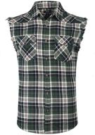 nutexrol casual flannel cotton sleeveless logo