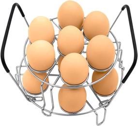 img 4 attached to 🥚 BiaoGan Stackable Egg Steamer Rack: Ultimate Instant Pot Accessory for Efficient Egg Cooking and Steaming - 6,8 Quart, 14 Eggs Capacity