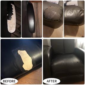 img 1 attached to 🛋️ Revive Your Leather: Large Self-Adhesive Leather Repair Patch, Multicolor Options - 13X55 inch - Ideal for Couch, Car Seat, Sofa, Chairs and More