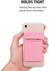 img 1 attached to OBVIS Cell Phone Pocket Self Adhesive Card Holder Stick On Wallet Sleeve With 3M Adhesive RFID Card ID Credit Card ATM Card Holder For IPhone Android 2 Pack Pink