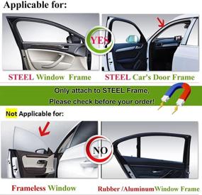 img 1 attached to 🚗 Ovege Car Side Window Sun Shade: Semi-Transparent Magnetic Mesh Curtain for UV Protection (Front Seat, 2pcs)