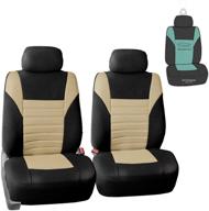 🚗 fh group premium 3d air mesh front set car seat covers beige - universal fit for cars, trucks & suvs - with bonus gift logo