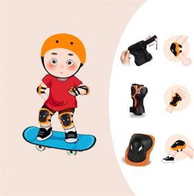 img 1 attached to 🚲 PHZ Kids Bike Helmet: Toddler Helmet with Protective Gear Set for 3-14 Years, Adjustable Child Cycling Helmet with Knee Pads, Elbow Pads, and Wrist Guards – Suitable for Boys and Girls!