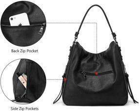 img 1 attached to Стильные кожаные плечевые сумки: регулируемые женские сумки и кошельки