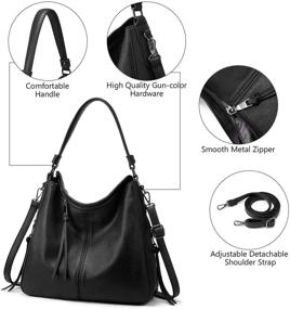 img 2 attached to Stylish Leather Shoulder Purses: Adjustable Women's Handbags and Wallets