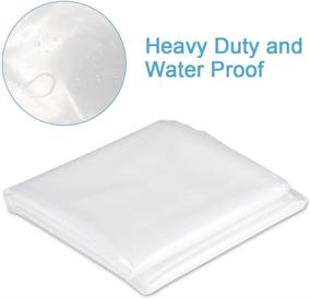 img 1 attached to 🖌️ 1-Pack E-Gtong 2 Mil Plastic Drop Cloth, 9x12-Feet Heavy Duty Waterproof Clear Plastic Painting Tarp, Plastic Sheeting for Furniture, Wall Painting, Patio - Ideal for Enhanced SEO