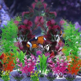 img 2 attached to 🐠 PietyPet Colorful Artificial Fish Tank Decorations - Aquarium Plants for Household and Office - Simulation of Small to Large and Tall Fish Tanks