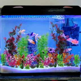 img 3 attached to 🐠 PietyPet Colorful Artificial Fish Tank Decorations - Aquarium Plants for Household and Office - Simulation of Small to Large and Tall Fish Tanks