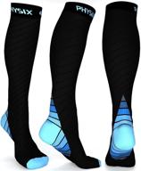 🧦 physix gear sport compression socks 20-30 mmhg for men & women - perfect athletic fit (1 pair) логотип