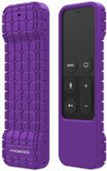 📺 moko silicone case for apple tv 4k/4th gen remote – lightweight shockproof protective cover in purple logo